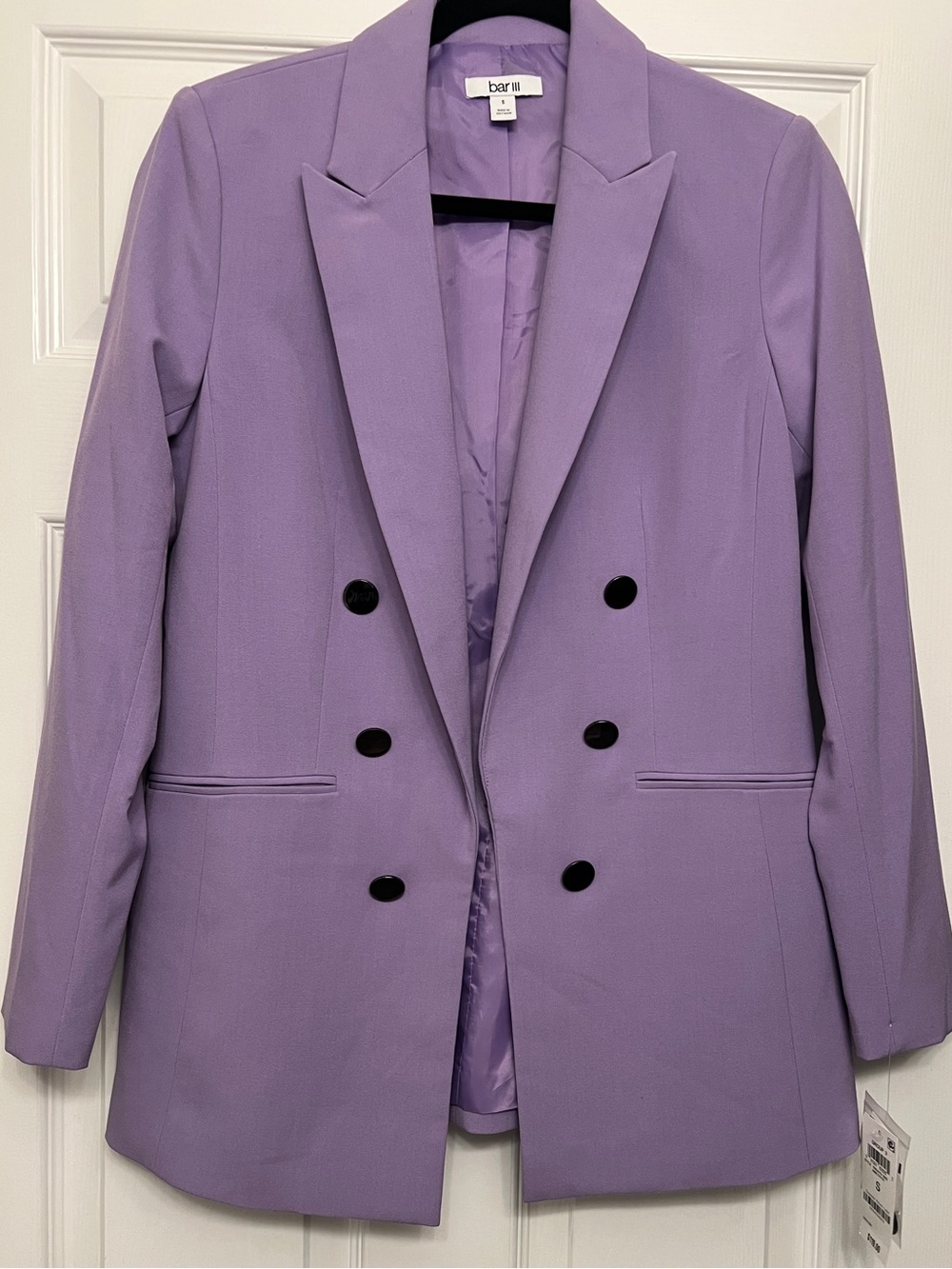 NWT Bar III Lavender Open Double-Breasted Blazer - Small